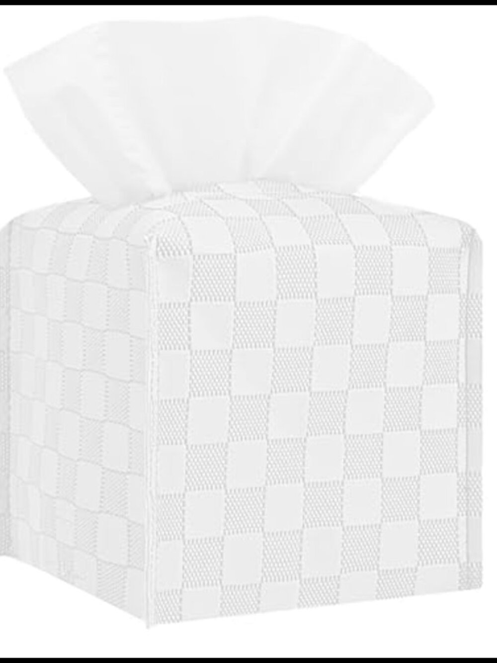 PU Leather Tissue Box Cover Square Holder Organizer Bathroom